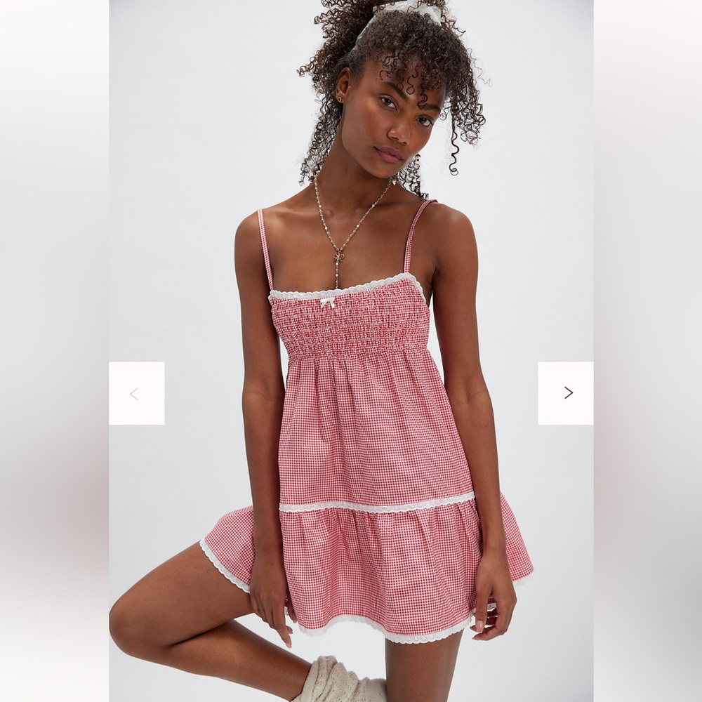 Frankie’s Bikinis Red Gingham dress